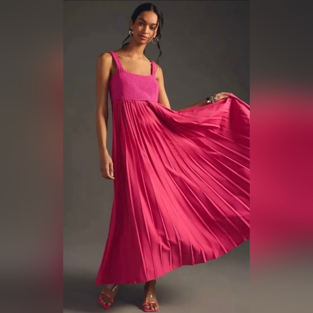 Anthropologie Fuchsia Dress